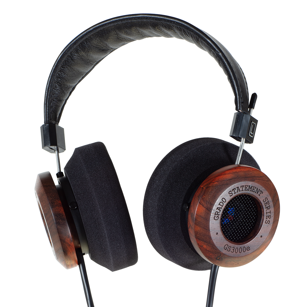 Photo of gs3000e headphones taken from a 3/4 view on a white background